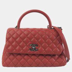 Chanel  Leather XS Coco Handle Top Handle Bags