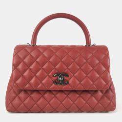 Chanel  Leather XS Coco Handle Top Handle Bags