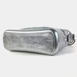 Chanel Silver Leather Medium Gabrielle Shoulder Bags