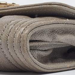 Chanel Grey Quilted Caviar Leather Boy Wallet