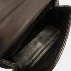 Chanel Black Suede Multicolor Stone Gold Chain Shoulder Bag 