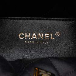 Chanel Black Cotton Camellia Chanel 22 Hobo Bag