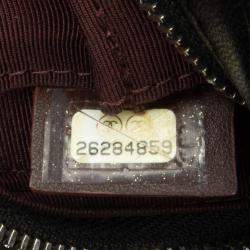 Pre Owned Chanel Black CC Quilted Lambskin Zip Phone Case