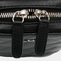 Pre Owned Chanel Black CC Quilted Lambskin Zip Phone Case