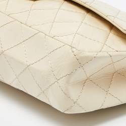 Pre Owned Chanel Cream Quilted Aged Leather Classic 226 Reissue 2.55 Flap Bag