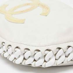 Chanel White Leather CC Modern Chain Hobo