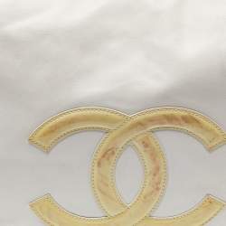 Chanel White Leather CC Modern Chain Hobo