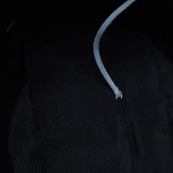 Pre Owned Chanel Grey/Green Rabbit Fur and Suede Vintage Tote