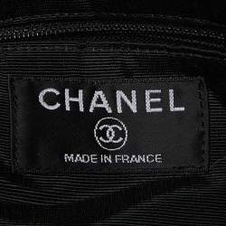 Pre Owned Chanel Grey/Green Rabbit Fur and Suede Vintage Tote
