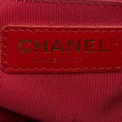 Pre Owned Chanel Black/Pink Quilted Leather CC Chain Logo Shoulder Bag