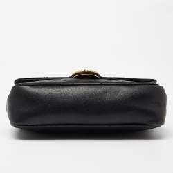 Pre Owned Chanel Black/Pink Quilted Leather CC Chain Logo Shoulder Bag