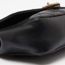 Pre Owned Chanel Black/Pink Quilted Leather CC Chain Logo Shoulder Bag