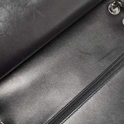 Pre Owned Chanel Black Quilted Leather Jumbo Classic Double Flap Bag