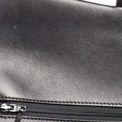 Pre Owned Chanel Black Quilted Leather Jumbo Classic Double Flap Bag