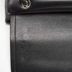 Pre Owned Chanel Black Quilted Leather Jumbo Classic Double Flap Bag