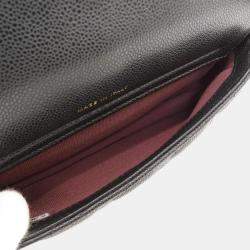 Chanel Black Caviar Leather Chain Shoulder Bag 