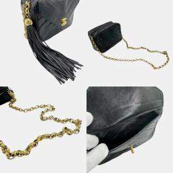 Chanel Black 1992 V Stitch Bijou  Shoulder Bag 