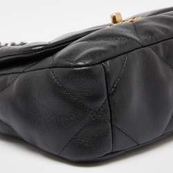 Pre Owned Chanel Black Quilted Leather Small 19 Flap Bag