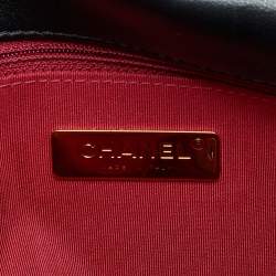 Pre Owned Chanel Black Quilted Leather Small 19 Flap Bag