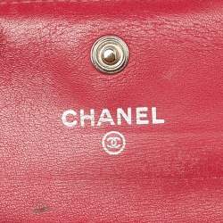 Chanel Red Patent Leather CC Compact Wallet