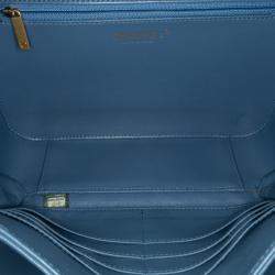 Chanel Navy Blue Large Caviar CC Filigree Vanity Case