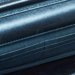 Chanel Metallic Teal Lizard CC Classic Wallet on Chain  