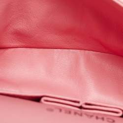 Pre Owned Chanel Pink Quilted Aged Leather CC Double Flap Bag