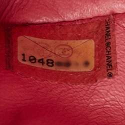 Pre Owned Chanel Pink Quilted Aged Leather CC Double Flap Bag