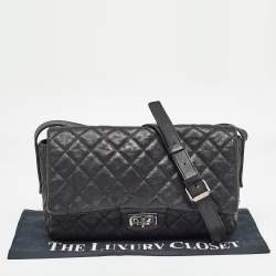 Chanel Black Quilted Leather Easy Reissue Messenger Bag