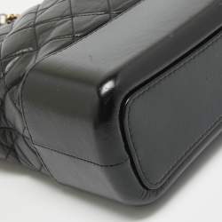 Chanel Black Quilted Aged Leather Medium Gabrielle Hobo