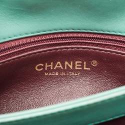 Chanel Aqua Green Quilted Leather Small Trendy CC Flap Bag