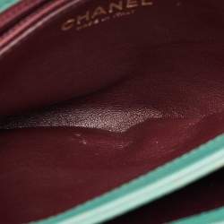 Chanel Aqua Green Quilted Leather Small Trendy CC Flap Bag