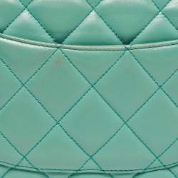 Chanel Aqua Green Quilted Leather Small Trendy CC Flap Bag