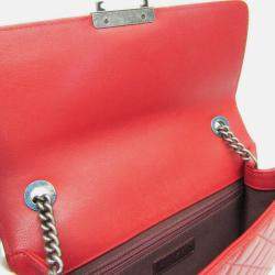 Chanel Red Quilted Goatskin Medium CC University Flap Bag 