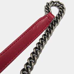 Chanel Red Quilted Goatskin Medium CC University Flap Bag 