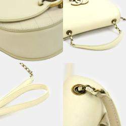 Chanel Cream Goatskin Leather Medium Coco Curve Shoulder Bag