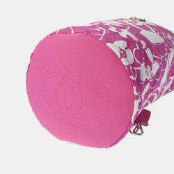 Chanel Pink/White Canvas Coco Beach Backpack