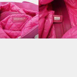 Chanel Pink/White Canvas Coco Beach Backpack