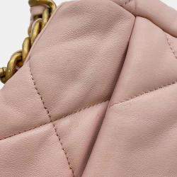 Chanel Pink Quilted Leather 19 Flap Bag