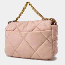 Chanel Pink Quilted Leather 19 Flap Bag