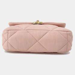 Chanel Pink Quilted Leather 19 Flap Bag