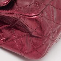 Chanel Metallic Burgundy Quilted Aged Leather Classic 226 Reissue 2.55 Flap Bag
