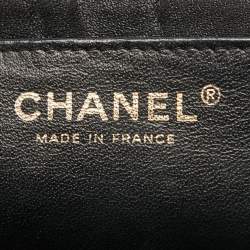 Pre Owned Chanel Black Quilted Caviar Leather Maxi Classic Single Flap Bag