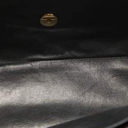 Pre Owned Chanel Black Quilted Caviar Leather Maxi Classic Single Flap Bag