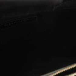 Pre Owned Chanel Black/Gold Reversed Chevron Leather Shopper Tote