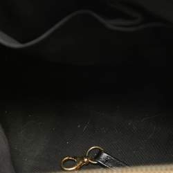 Pre Owned Chanel Black/Gold Reversed Chevron Leather Shopper Tote