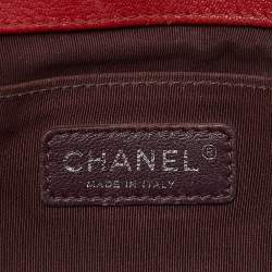 Chanel Red Quilted Leather and Patent Leather Medium Boy Flap Bag