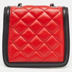 Pre Owned Chanel Tricolor Quilted Leather Mini Graphic Flap Bag