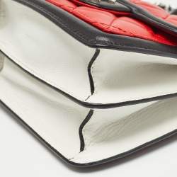 Pre Owned Chanel Tricolor Quilted Leather Mini Graphic Flap Bag