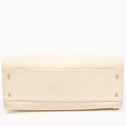 Pre Owned Chanel Beige Caviar Leather Reissue Large Shopper Tote